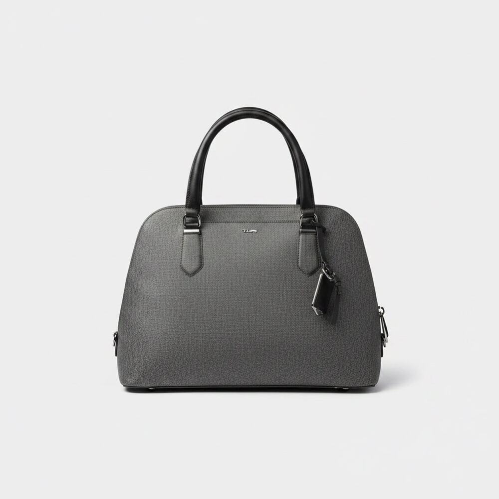 Tumi gray commuter briefcase handbag